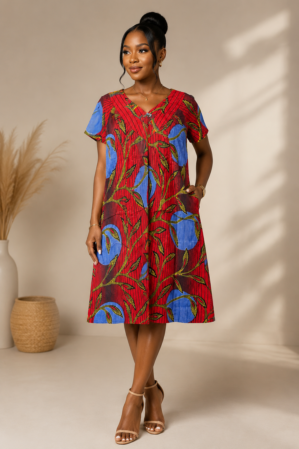 African Bloom House Dress
