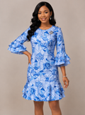Elegant Floral Ruffle Dress