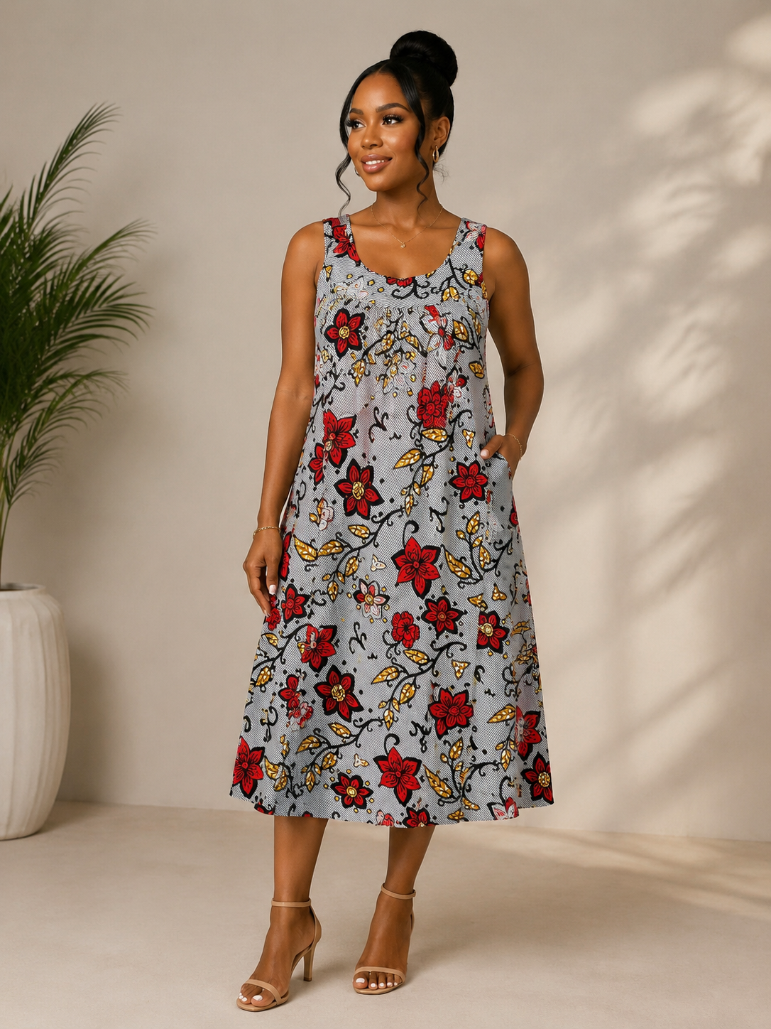 African Bloom House Dress