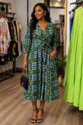 African Bloom House Dress