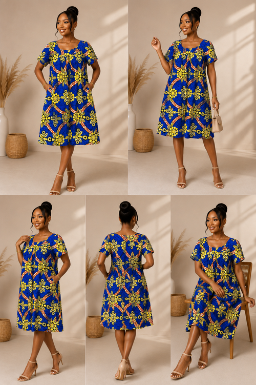 African Bloom House Dress