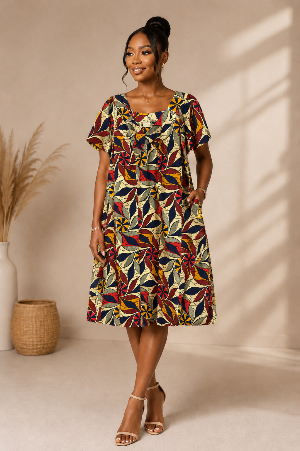African Bloom House Dress