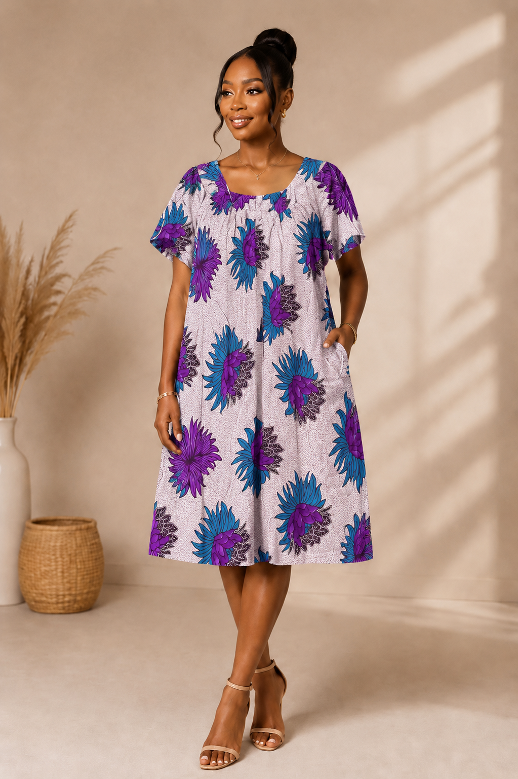 African Bloom House Dress