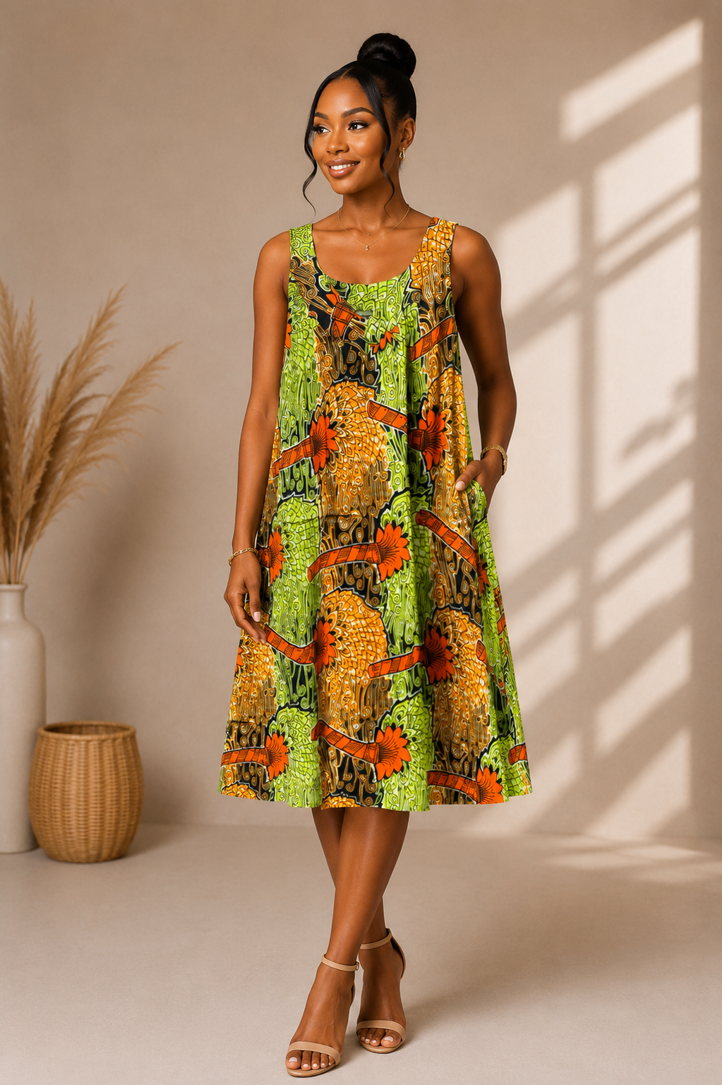 African Bloom House Dress