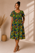 African Bloom House Dress