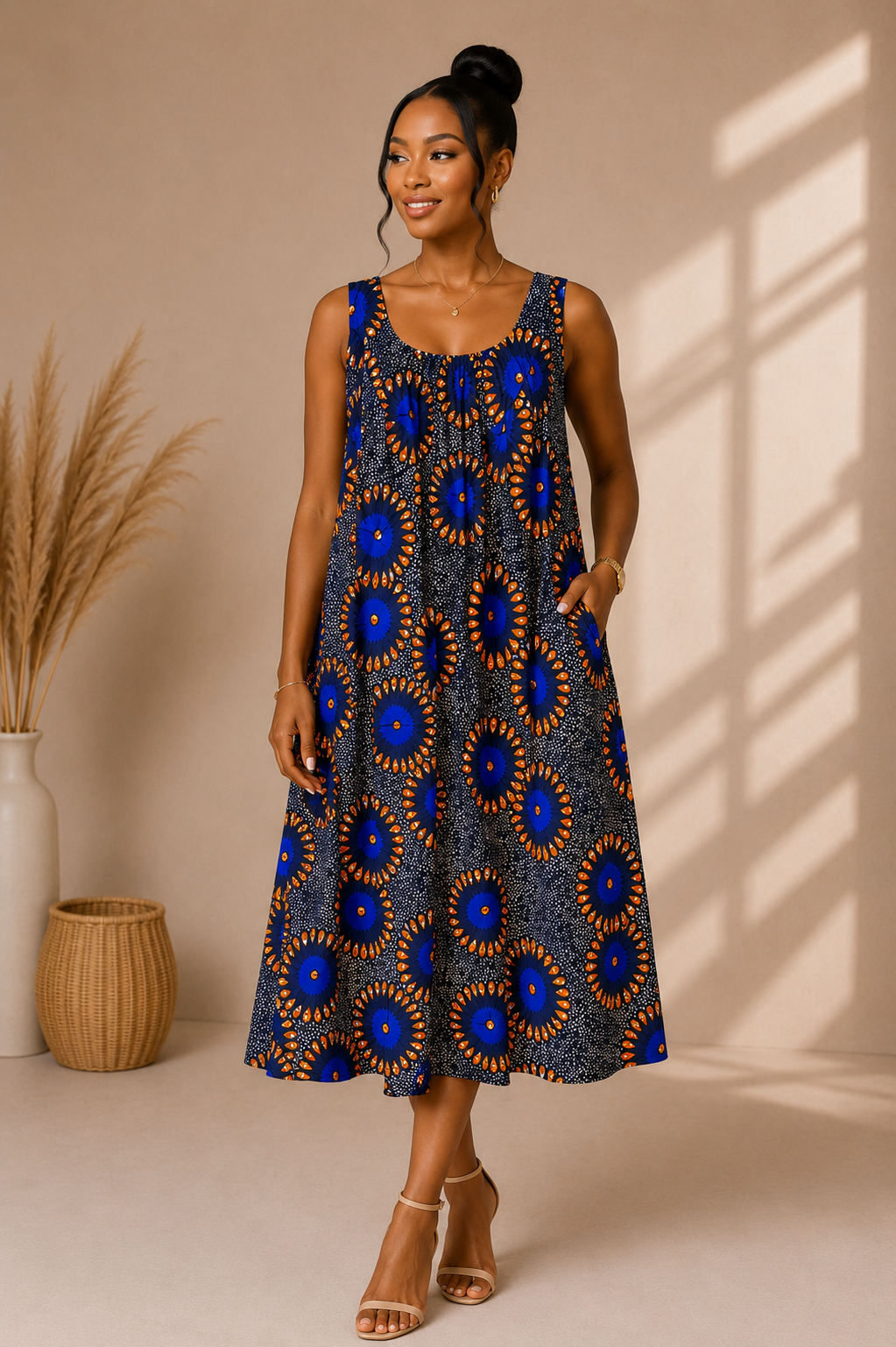 African Bloom House Dress