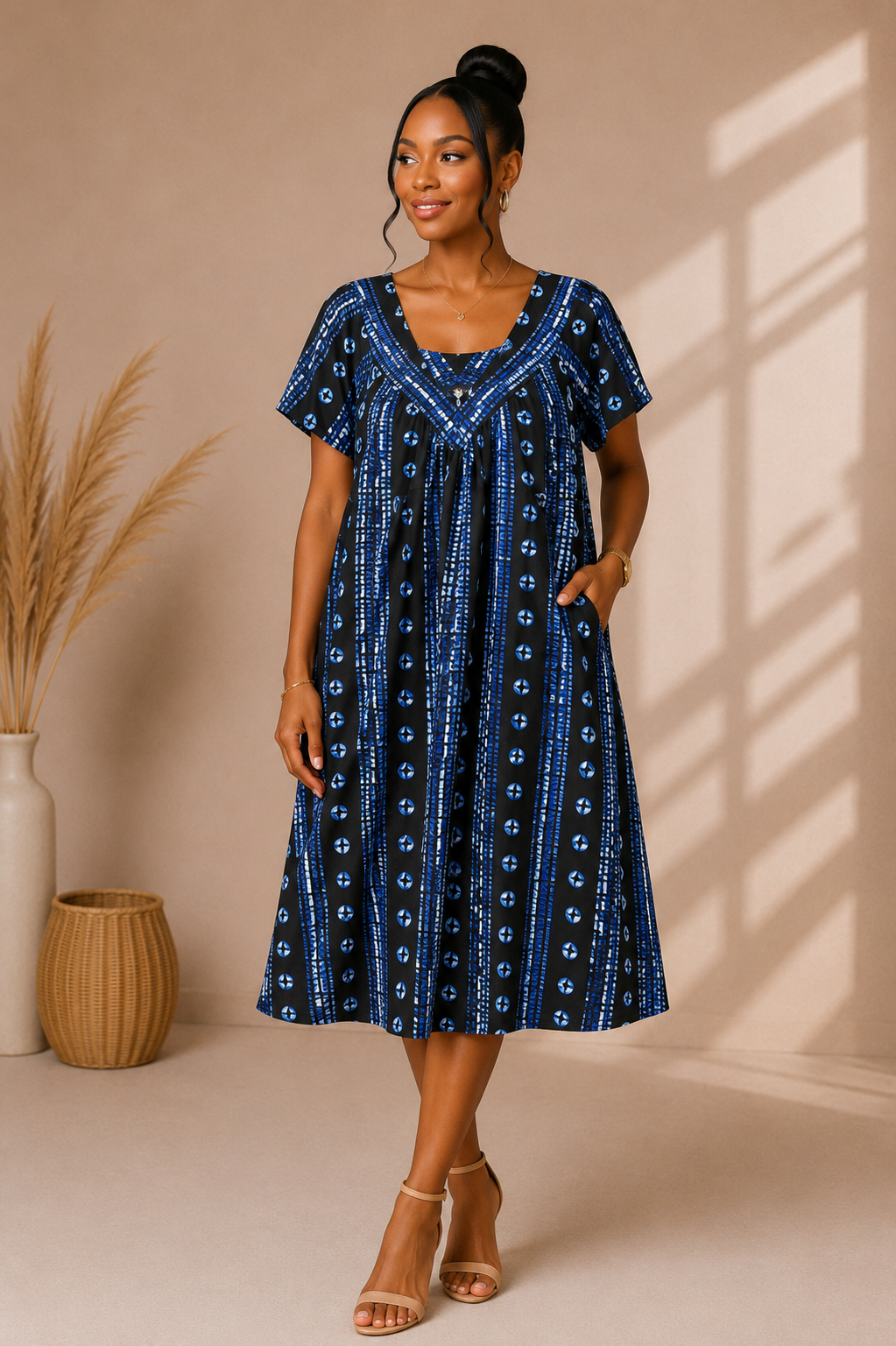African Bloom House Dress